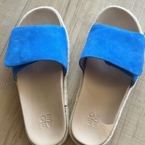 ABEO Blue Slide suede sandals